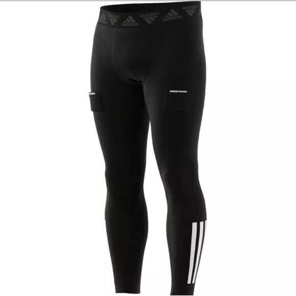 Adidas Hockey Baselayer Tights with Cup Mens Size S GQ9502 Black adiHockey Pants - Picture 3 of 6